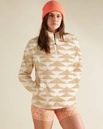 Budget ๐ฅ Billabong A/Div Boundary Mock Half-Zip Pullover ANTIQUE WHITE ๐